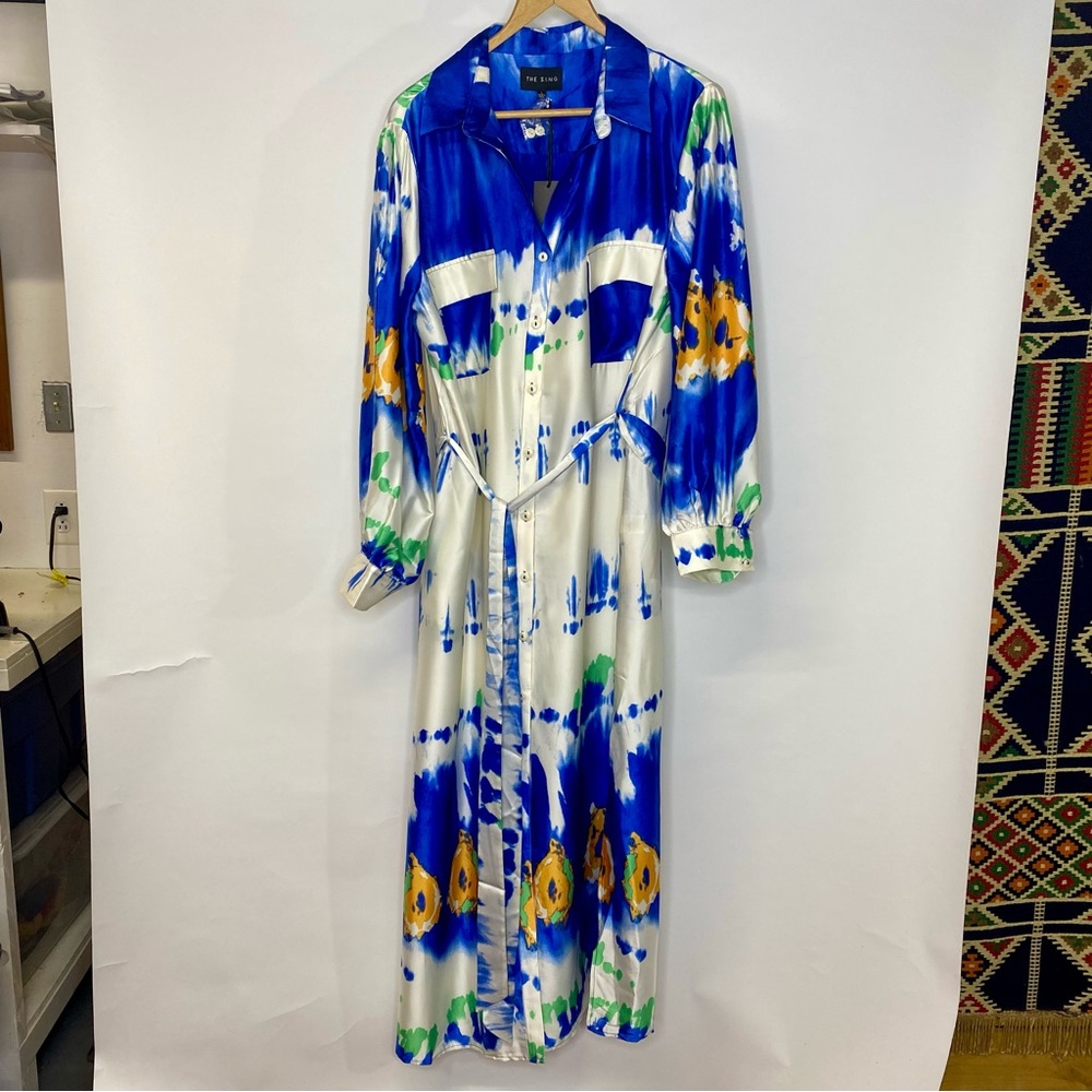 The Sang flowy watercolor dress